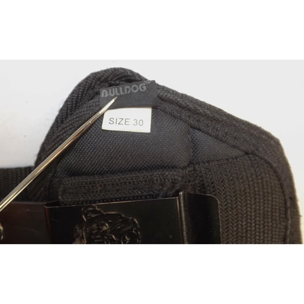 Bulldog SIZE 30 Gun Holster with Extra-Magazine Holder Black - AMBIDEXTEROUS